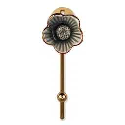 Screwtight 130mm Ceramic Turquoise &a; Gold Multipurpose Floral Hook with Brass Effect, AZ-CHK001FL-TU-8 (Pack of 8) image 4