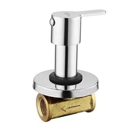 Spazio Fusion 1/2 inch Brass Silver Chrome Finish Concealed Stop Cock with Brass Quarter Turn Fitting &a; Concealed Flange-picture-14