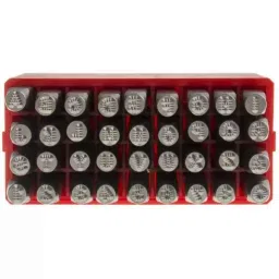 RS Pro 36 Pcs 3mm Engraving Letter Punch Set with 27 Pcs Capital A-Z English Letter &a; 9 Stamp, 8754777 image 2