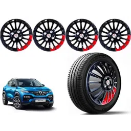 Auto Pearl 4 Pcs 16 inch Polypropylene Black &a; Red Press Type Car Wheel Cover Set with Retention Ring for Renault Kiger-picture-21