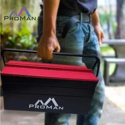 ProMan 5T-17-R Metal Heavy Duty Tool Box with 5 Tray Compartment image 4
