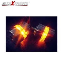 AllExtreme EXLXSB2 2 Pcs Amber Stylist Handlebar End LED Turn Signal Indicator Light Set for Royal Enfield Bullet 350cc &a; 500cc image 3