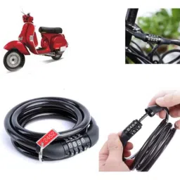 Auto Pearl PVC &a; Plastic Black Combination Cable Lock for Star Euro, 911-picture-16