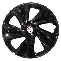 Auto Pearl 4 Pcs 14 inch Polypropylene Black Press Type Car Wheel Cover Set with Retention Ring for Mahindra Verito Vibe, 14WC_Tiago_Black_VeritoVibe image 2