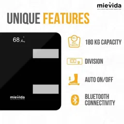 Mievida Fit BT Ultra 180kg Body Weight Machine with Bluetooth Connectivity image 3