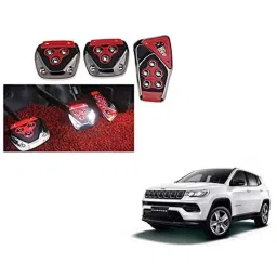 Kozdiko 3 Pcs Red Non-Slip Manual Car Pedals Cover Set for Jeep Compass-picture-23