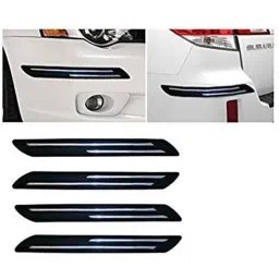 Kozdiko 4 Pcs Double Chrome Bumper Protector Black Set for Maruti Suzuki Zen image 3