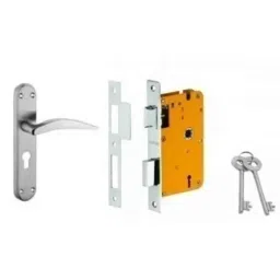 Dorset HL Series Hannah 8 inch Stainless Steel Door Handle Lock Set with KY Mortise Lever Lock (Pack of 3) image 1
