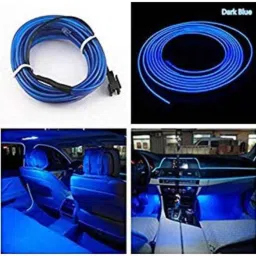 Kozdiko 12V 5m Blue Cold Light Car Socket Strip Neon Lamp Mood Creator Decor Interior Lighting Roll for Toyota Camry-picture-30