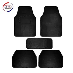 Auto Pearl 5 Pcs Polyester Black Car Floor Carpet Set for Toyota Innova 20012-2013 image 2