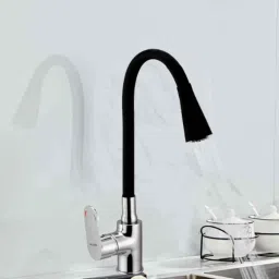 KCS Opal OP-SLSNDF Brass Dual Flow Single Lever Hot &a; Cold Kitchen Sink Mixer Water Tap with Flexible Silicone Swivel Spout, 50041 image 2