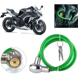 Auto Pearl PVC &a; Plastic Green Heavy Duty Cable Lock for Ninja 650 BS6, 333-picture-43