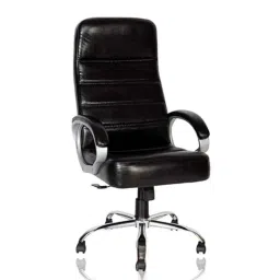 Woodberg Zen Black High Back Leatherette Ergonomic Revolving Office Chair with 360 deg Swivel Wheels, WBH107BL-picture-27