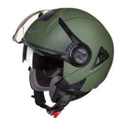 Studds Downtown Motorsports Military Green Open Face Helmet, Size (Large, 580 mm)-picture-10