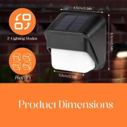 Gigawatts 20V PVC Warm White &a; RGB Rectangular Solar Fence Light, GW-236 image 3