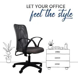 White Clouds Enterprise Sigma Sonic Greay Medium Mesh Back Ergonomic Swivel Lumber Support Desk Office Chair, 24 image 5