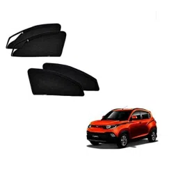 Kozdiko 4 Pcs Polyester Magnetic Zipper Car Sunshade Curtain Set for Mahindra KUV100-picture-15