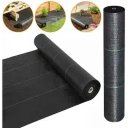Mipatex 2mx35m 125 GSM HDPE Black Sheet Mat for Garden Weed Control Barrier image 2