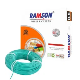 Ramson 0.5 Sqmm Single Core PVC Insulated Green Multistrand Copper Wire, Length: 90 m-picture-45