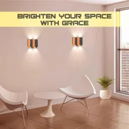 Gigawatts 4W Warm White 2 Way UP/Down Aluminium Body Hut Shape LED COB Lamp Wall Light image 5