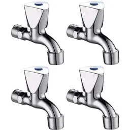 Torofy Jazz Stainless Steel Chrome Finish Bib Cock with Wall Flange (Pack of 4)-picture-24