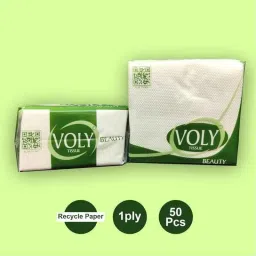 Voly Beauty 50 Pcs 27x26cm 1 Ply Tissue Paper Napkin Packet, VBTW-12 (Pack of 12) image 2