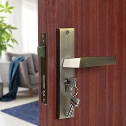 Handle Waala Sana 8 inch 60mm Stainless Steel Antique Brass Finish Cylindrical Plate Both Side Key Mortise Door Lock Set-picture-18