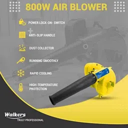 Walkers 800W Plastic Yellow Electric Air Blower with Carbon Brushes, Gloves &a; Line Tester, WKCB297 image 2