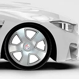 Auto Pearl 4 Pcs 17 inch Polypropylene Silver Press Type Car Wheel Cover Set with Retention Ring for Mahindra Scorpio Mhawk Type4 2017 Onwards image 5