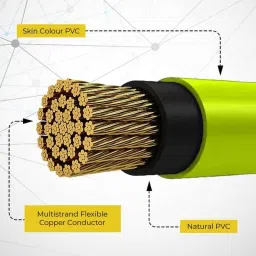KEI 6 Sqmm Single Core Homecab FR Yellow Copper Unsheathed Flexible Cable, Length: 180 m image 4
