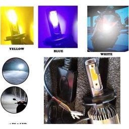 AOW Multi Color LED Anti-Flicker (36W/3800LM) Headlight Bulb with Ultra Bright White Light Universal for All Bikes (12V - 36W) t-99-picture-38