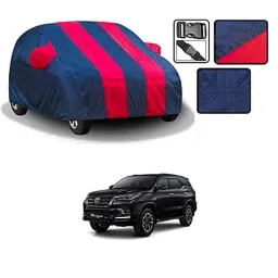 Kozdiko Red &a; Blue Car Body Cover with Mirror Pockets &a; Buckle Belt for Fortuner Legender(2021)-picture-46