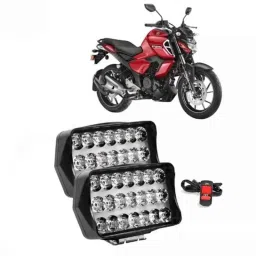 Cartronics 21 LED 2 Pcs Fog Light Set with On/Off Switch for Yamaha FZ-S FI White-picture-43