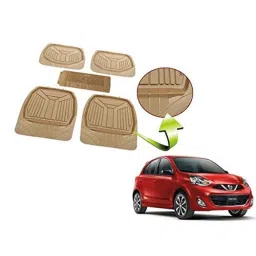 Kozdiko 5 Pcs Rubber Beige 3G Rubber Mat Set for Nissan Micra Active-picture-37