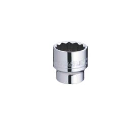 Stanley 1/2 inch 19mm 12 PT Chrome Vanadium Steel Standard Bi-Hexagonal Drive Socket, 1-88-791-picture-5