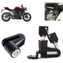 Auto Pearl Steel Heavy Duty Anti Theft Disc Brake Lock for Street Triple RS, Lock_639-picture-44