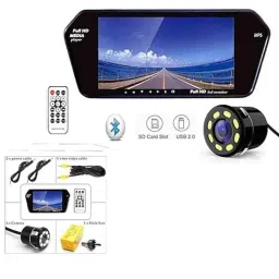 Auto Pearl CBP128 7 inch HD Bluetooth LED Touch Screen with 8 LED Reverse Camera for Hyundai i10 Grand image 4