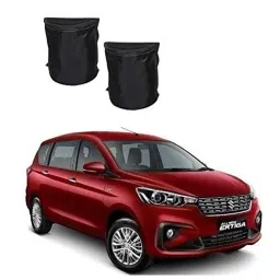 Kozdiko 2 Pcs Black Semi Cylindrical Car Dustbin Set for Maruti Suzuki Ertiga (Nov 2018-Present)-picture-48
