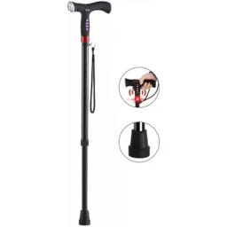 Swadesi By MCP 77cm Black Aluminium Smart Walking Stick with FM Radio, Siren &a; Torch-picture-45