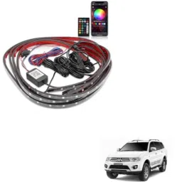 Kozdiko 12V Car Underbody Multicolor LED Strip Light Set with Wireless Remote for Mitsubishi Pajero Sport-picture-18