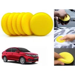 Auto Pearl Polyurethane Beige Washing &a; Waxing Polish Foam Sponge for Amaze 2018 (Pack of 6)-picture-33