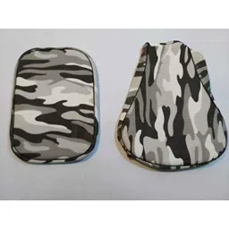 Modified Autos 2 Pcs Black &a; White Seat Covers Set with Wave Stitch for Royal Enfield Classic/Stormrider/Airborne-350All-picture-29