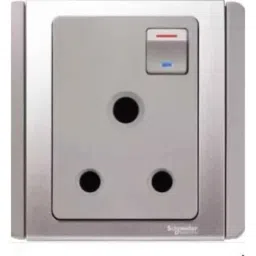 Schneider Electric 15A 3 Pin Grey Silver Switched Socket Outlet with Blue LED, E3015/15-EBGS-EX-picture-20
