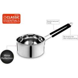 Classic Essentials 16cm 1L Stainless Steel Induction Base Milk Pan image 2