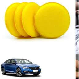 Auto Pearl Polyurethane Beige Washing &a; Waxing Polish Foam Sponge for Superb 2021 (Pack of 4)-picture-44