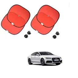 Kozdiko 4 Pcs Nylon &a; Metal Red Car Window Sun Shade Set for Audi A7-picture-11