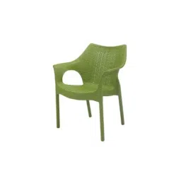 Supreme Cambridge Synthetic Resin Rattan Looks Mehndi Green Premium Chair with Arm (Pack of 2) image 4