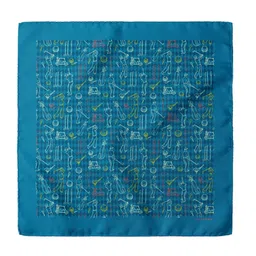 CHOKORE Printed Pure Silk Pocket Square image 2