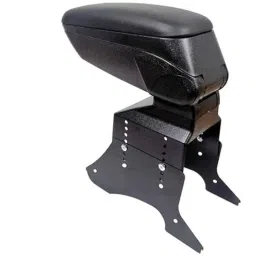 Auto Pearl Plastic &a; Leatherette Grey Armrest Console Box for All Cars image 2