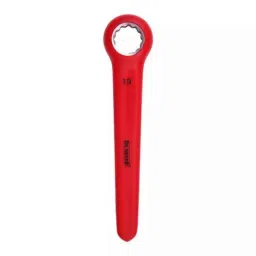 De Neers 32mm Chrome Vanadium Steel Non Sparking Red Injection Insulated Single Ring End Spanner image 2